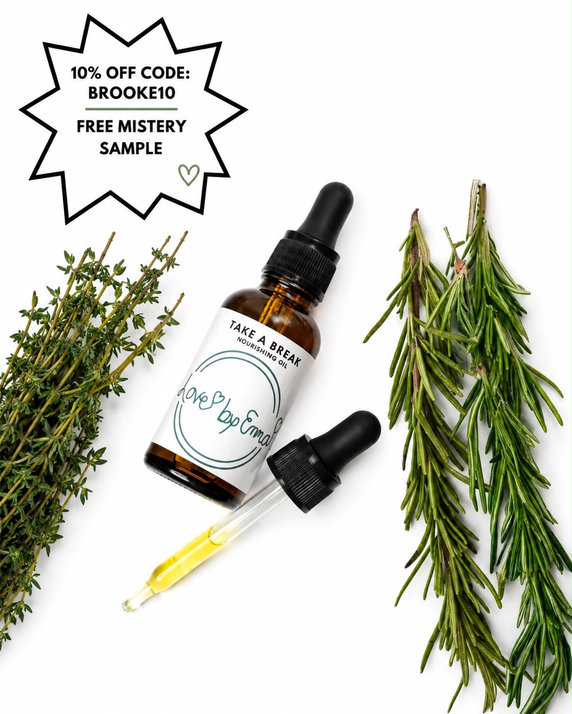 "Take a Break" Organic MCT Infused Herbal Nourishing Oil | Face, Scalp and Body 1oz