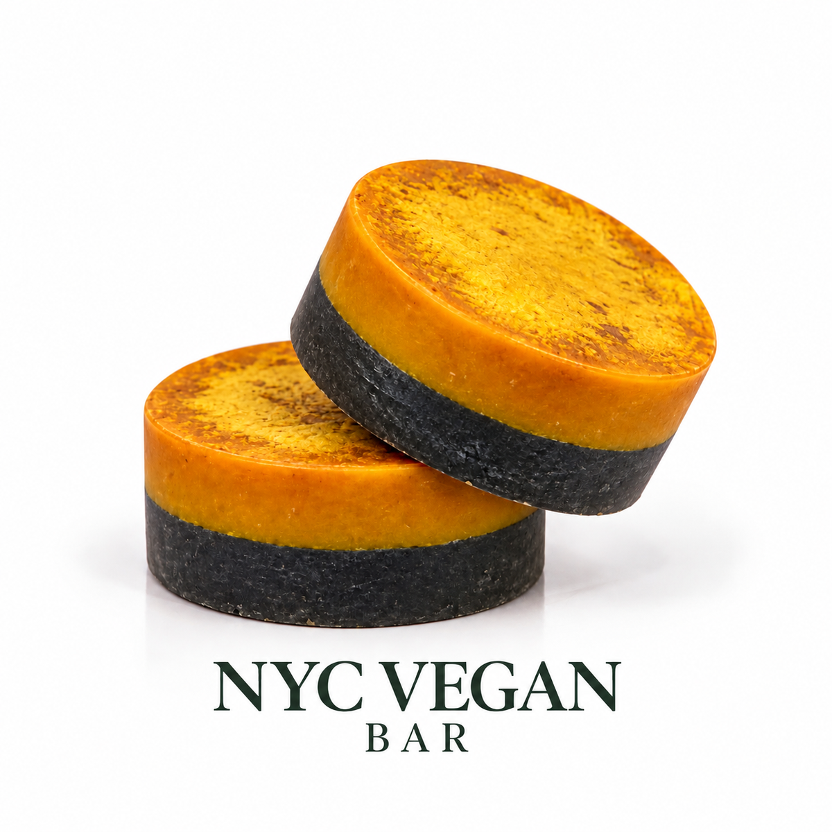 NYC Vegan Soap Bar by LOVEBYEMMASKINCARE, natural skincare soap with vegan ingredients, shown in a sleek packaging design.