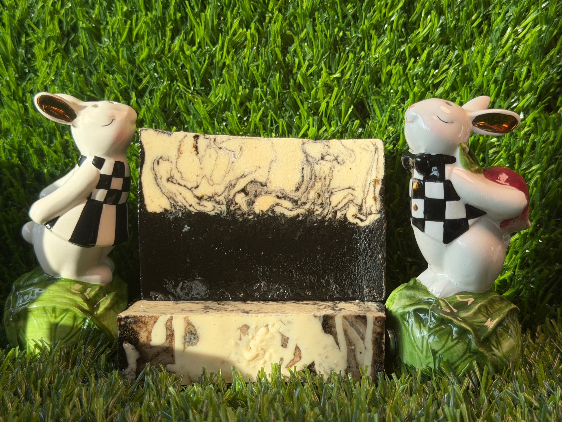 LovebyEmma JOY Gentle Exfoliate soap bar with textured surface for gentle skin exfoliation and cleansing.