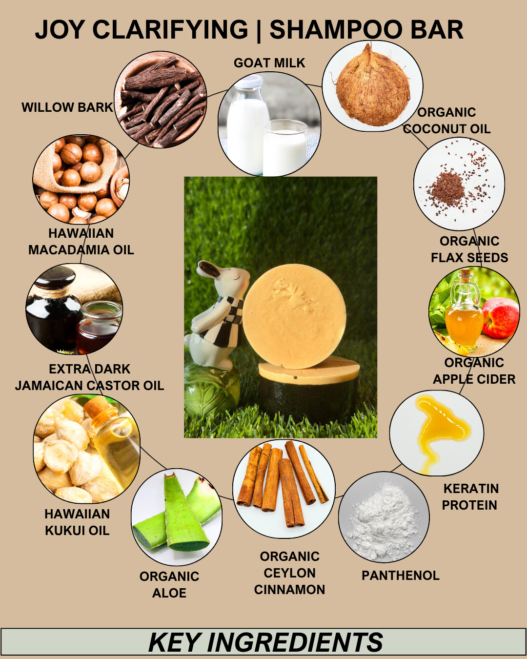 "JOY" Shampoo Bar (Clarifying Shampoo Bar) (Oily Hair)