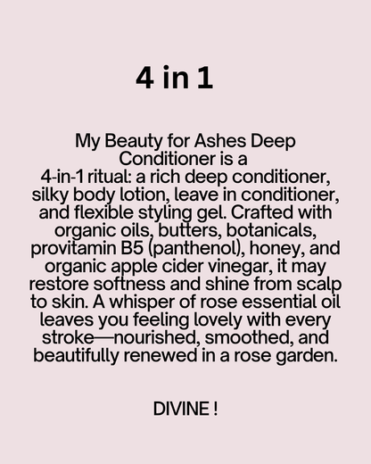 Beauty For Ashes, Strawberry and Rose | Deep Conditioner 8oz | Natural Hair Only