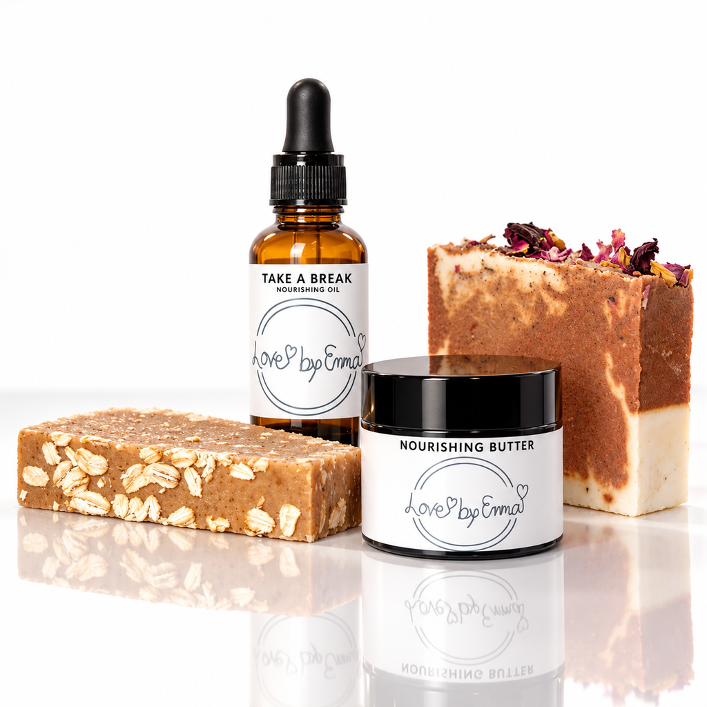 LOVEBYEMMASKINCARE blemish healing set includes skincare products in a set for acne and blemish treatment.