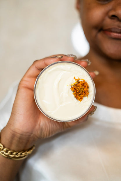 LOVEBYEMMASKINCARE Holy Forever Deep Conditioner for severe damage repair, 8oz jar with creamy texture and nourishing formula.