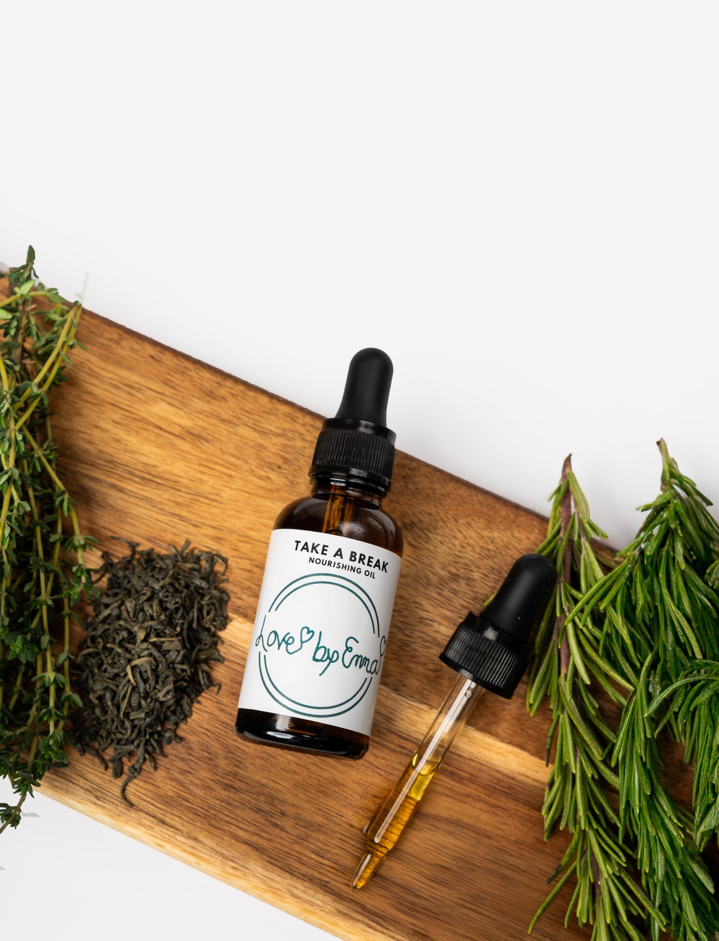 Nourishing "Take a Break" oil by My Store for face, scalp, and body, 1oz bottle with natural ingredients and soothing design.