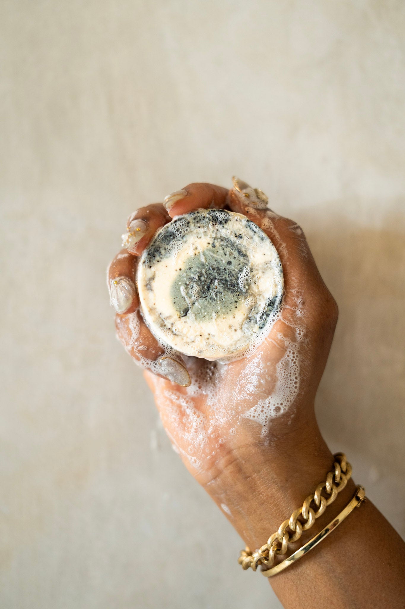 My Store "JOY" clarifying shampoo bar for oily hair, natural soap bar for dandruff and scalp refreshment.