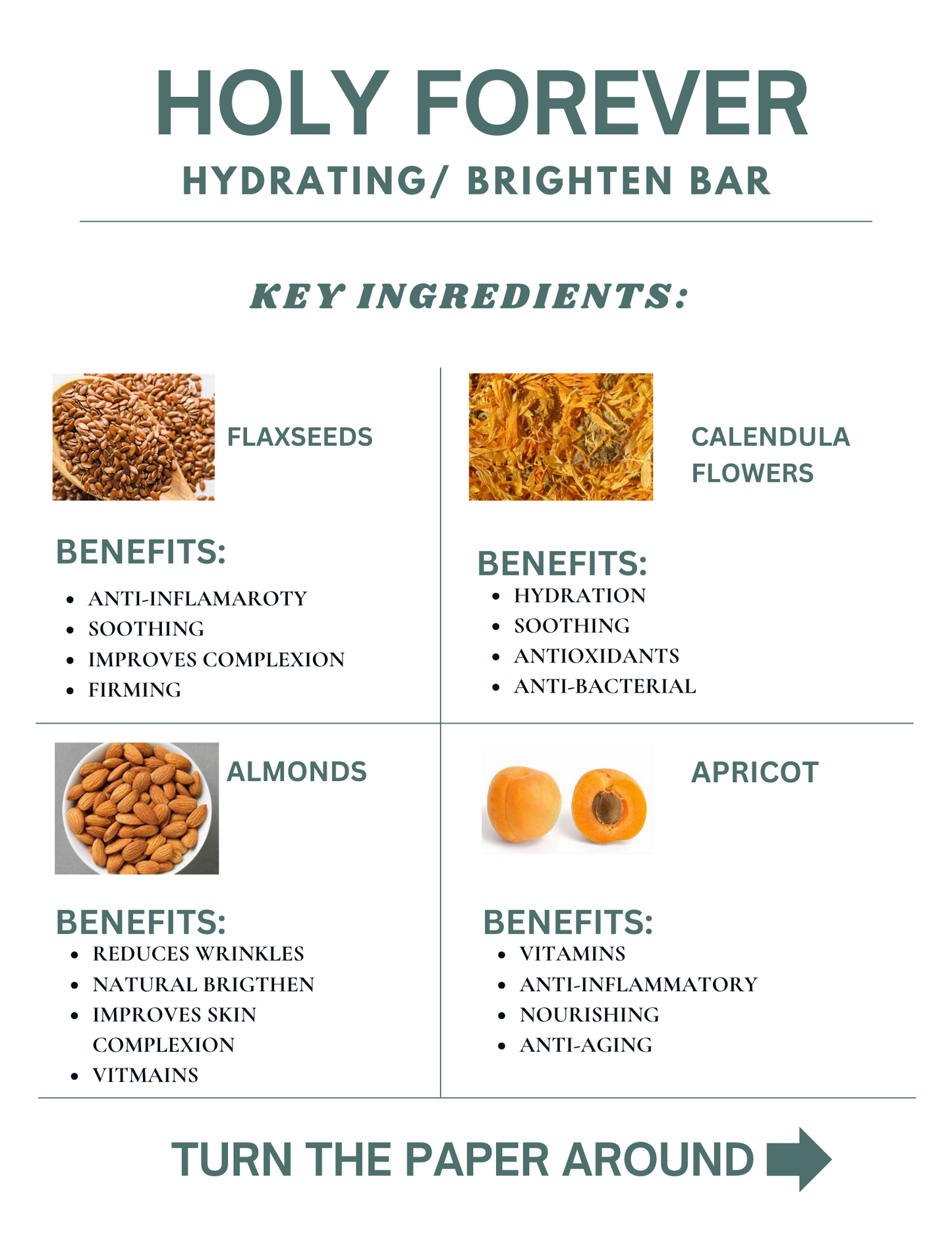 Holy Forever Honey Hydrating Bar soap for face, hair, and body, with brightening and moisturizing skincare benefits.
